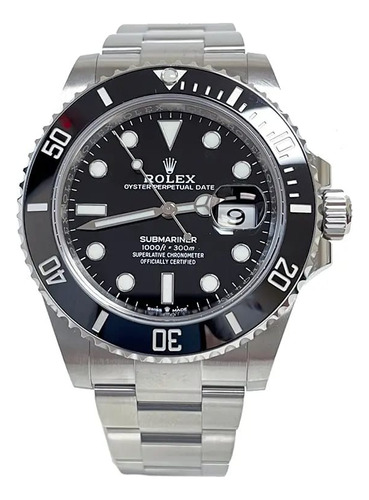 Rolex Submariner Date Preto Completo Automático 41mm Com Cx