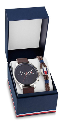 Reloj De Pulsera Tommy Hilfiger Gift Set 2770143, Para Hombre Color