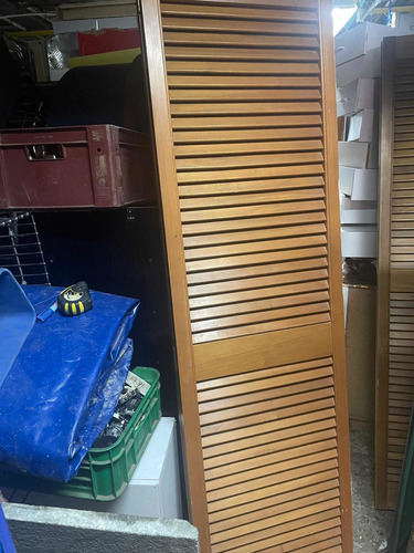 Puerta Para Closet Doble Plegable Armario En Madera Rústica