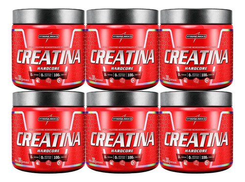 Combo 6x Creatina Pura 300g Creatine - Kit Integral Medica