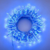 Extensión Led Lineal Navidad 100 Luces Decoración 7 Mt Azul