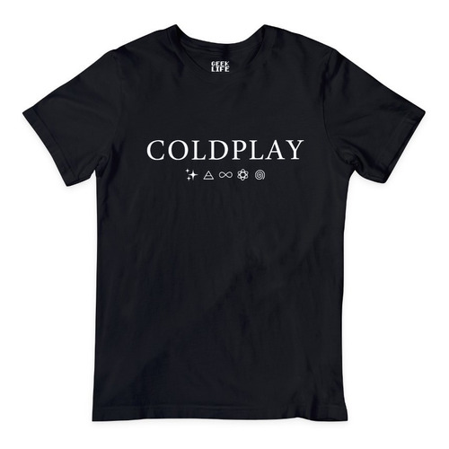 Camiseta Coldplay Rock Simbolos