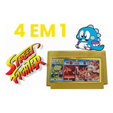 Jogo Super 4 Em 1 Nintendinho 60 Pinos - Bublle  Street Figh