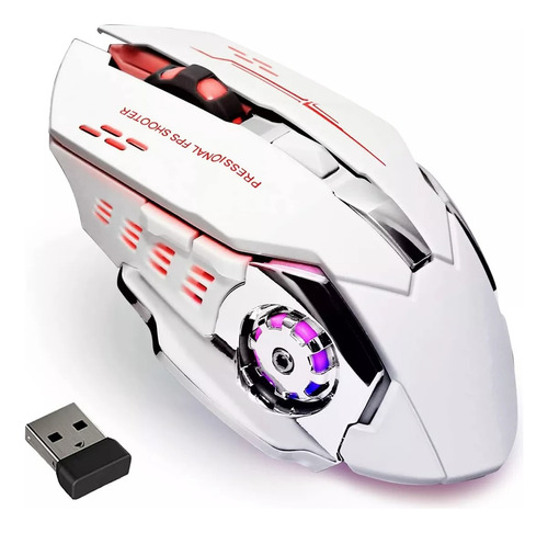 Mouse Inalambrico Gamer Ergonomico 2.4g Bt Dual Modos Raton
