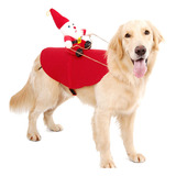 Divertido Disfraz De Papá Noel Montado En Navidad Para Perro