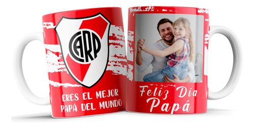 Taza Personalizada Día Del Padre Con Su Foto Fútbol V Clubes