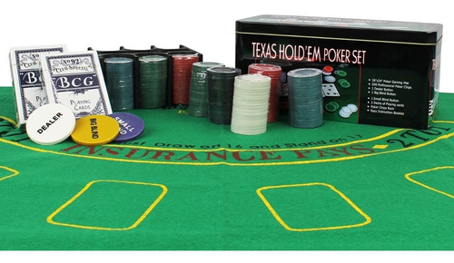 Kit Poker 200 Fichas 2 Baralho Botão D. Pano Verde Lata