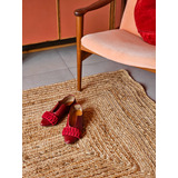 Tapete Decorativo Yute Natural Alfombra Jute 70 X 110 Cm +