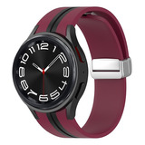 Malla Para Samsung Galaxy Watch 6 /6 Classic, Bordo Y Negro 