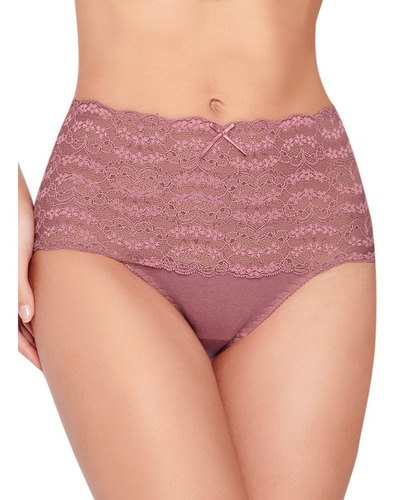 1538 Panty Alta Control Faja Ilusion Encaje Lenceria Algodo 