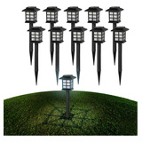 10 Pzs Lampara Solar Jardin Impermeables Luz Solar Exterior