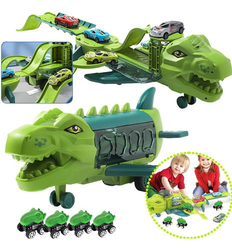 Set De Carrito Carros Monster De Dinosaurios Juguetes 9 En 1