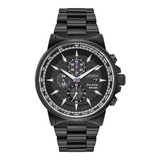 Reloj Citizen Eco Drive Bk Panther Original Ca029752w    Color De La Correa Negro Color Del Bisel Negro Color Del Fondo Negro