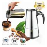 Moka - Cafetera De Acero Inoxidable (300 Ml) Italiana