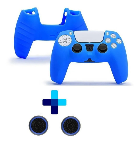 Funda Silicon Para Control Playstation 5 + Grips Ps4