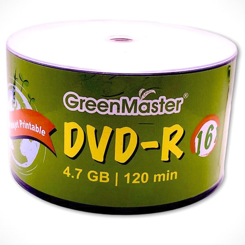 Green Master Dvd-r Printable Full Face Blanco 50 Pzas