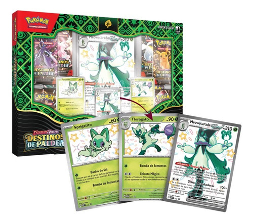 Box Pokémon Iniciais De Paldea Meowscarada Ex - Copag