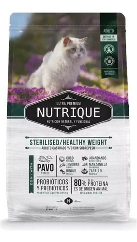 Nutrique Gato Adulto Joven Sterilized Weight 7,5 Kg Nuska