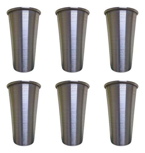 Vaso Aluminio Fernetero 1 Litro Liso X6 Unidades