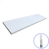 1 Prateleira Mdf 50x15 Branco C/suporte Invisível Multiuso