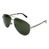 Gucci Gg0137s 003 Aviador Gris Plateado Clasico Original