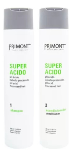Primont Kit Super Acido Shampoo + Acondicionador- Procesados