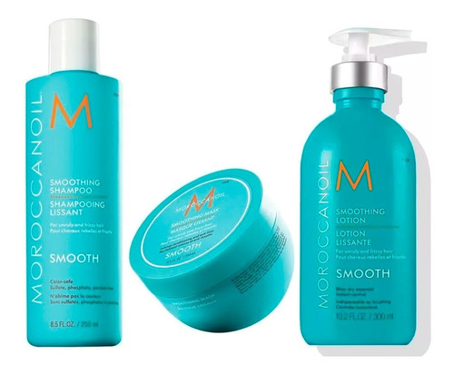 Moroccanoil Shampoo + Mascara Smooth 250 Ml + Locion Smooth 