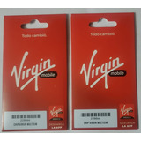 Paq. 2 Chip/simcard Virgin Mobile - Servicio Incluido