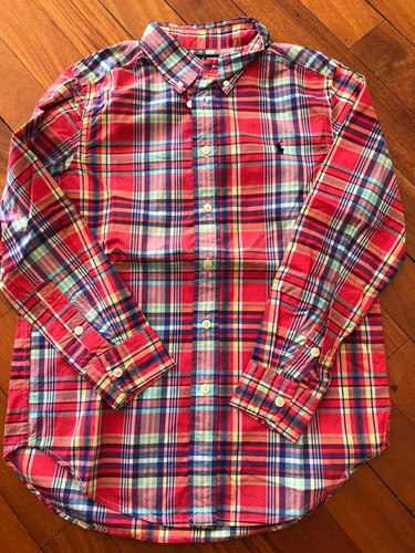 Camisa Polo Ralph Lauren Niños Talle Medium 10-12 Cuadrille!