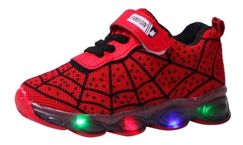 Tennis Spiderman Con Luces Externas Hombre Araña