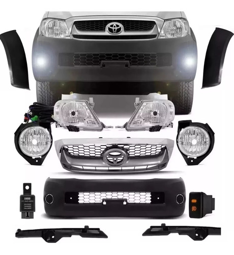 Kit Transformação Frente Hilux 2005/2008 Para 2009/2011 Guia