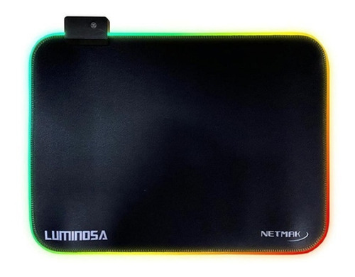 Mouse Pad Rgb Gamer Usb Luz Led Retroiluminado Netmak