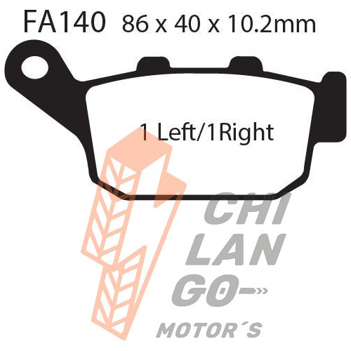 Balatas Ebc Tra. Honda Cbr 250 Ra 16-22 Fa140