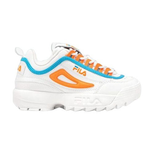 Tenis Fila Disruptor 2 Blanco/azul Mujer Plataforma B