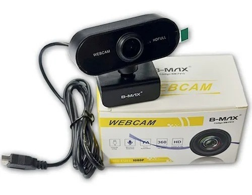 Web Cam Full Hd 1080p Usb Com Microfone Cor Preto