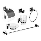 Kit De Baño Accesorios Set Piezas Juego 6 Cromado 