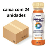 Impact Nestle - Kit C/24 Frascos 200ml (escolha O Sabor) Sabor Pêssego