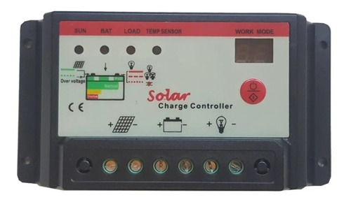 Controlador De Carga Solar  10 A.
