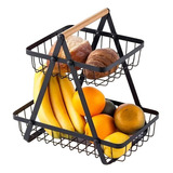 Cesta Para Frutas Vegetales Organizador Multiusos 2 Niveles