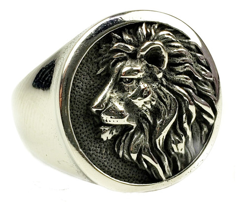 Anillo León Sello De Confianza Poder Fuerza Acero Inoxidable