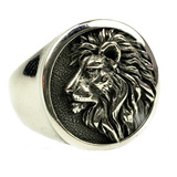 Anillo León Sello De Confianza Poder Fuerza Acero Inoxidable