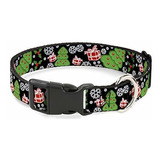 Collar De Gato Breakaway Christmas Collage Negro Blanco Verd