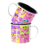 Taza Enlozada Lechera Pantera Rosa Pop Animacion