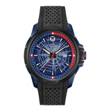 Reloj De Colección Citizen Modelo Aw115601w Color De La Correa Negro Color Del Bisel Negro Color Del Fondo Azul