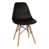 Silla Comedor Plástico Patas De Madera Diseño Eames Dsw Ct