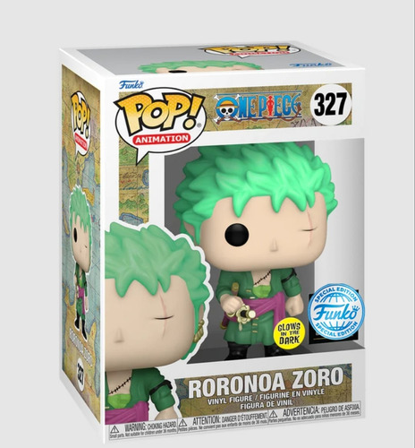 Funko Pop! Animation  Roronoa Zoro Glows Kody Exclusivo One Piece #327