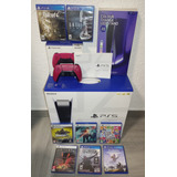 Sony Playstation 5 825gb Standard + 8 Juegos + Base Led