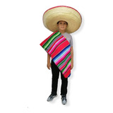 Disfraz Zarape Y Sombrero Mexicano Para Adulto
