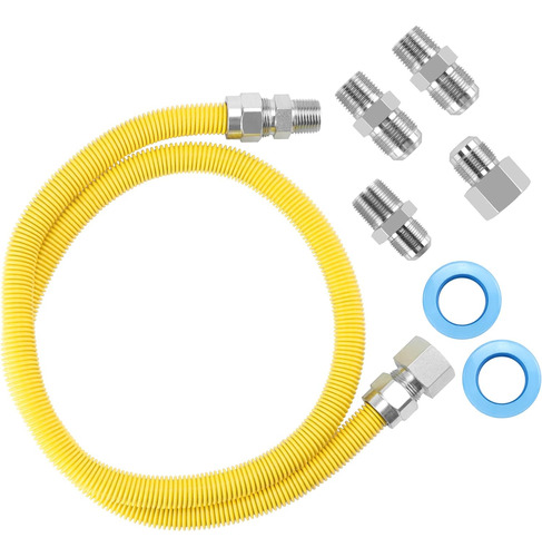 Manguera De Gas Flexible De 48 Pulgadas Con Conector De 1/2 