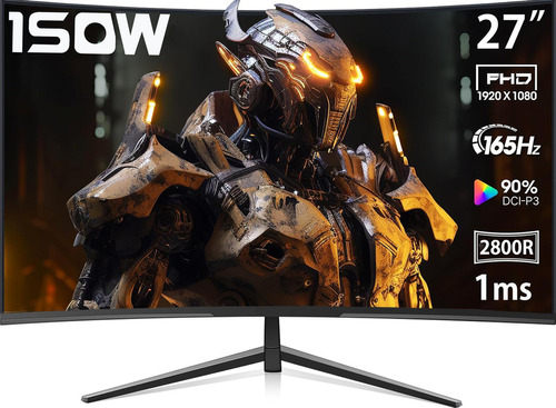 1sow Monitor Gamer Curvo 0164 27'' Pc Hdmi Freesync Full Hd 165hz Negro